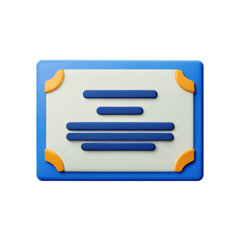 certificate 3d rendering icon illustration png