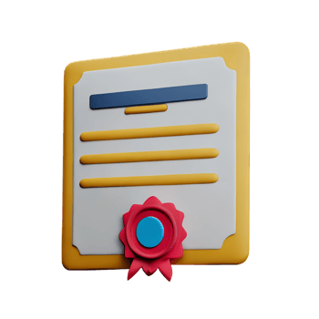 certificate 3d rendering icon illustration png