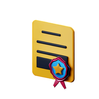 certificate 3d rendering icon illustration png