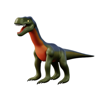 dinosaur 3d rendering icon illustration png