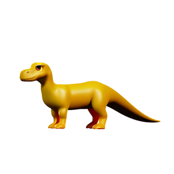 dinosaur 3d rendering icon illustration png