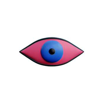 eye 3d rendering icon illustration png