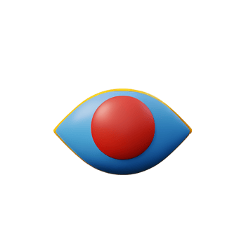 eye 3d rendering icon illustration png