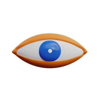 eye 3d rendering icon illustration png