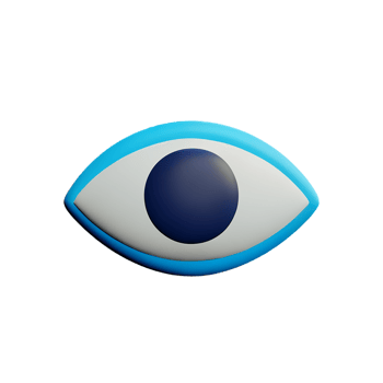 eye 3d rendering icon illustration png