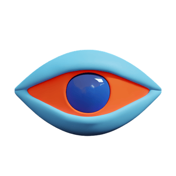 eye 3d rendering icon illustration png