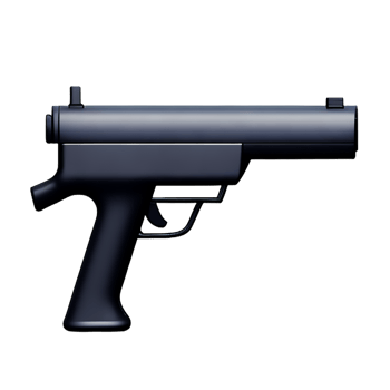 gun 3d rendering icon illustration png