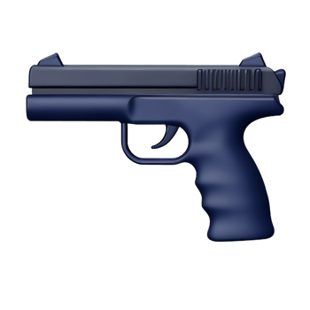 gun 3d rendering icon illustration png