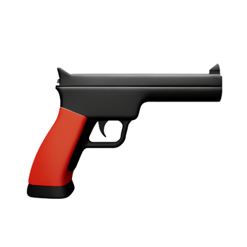 gun 3d rendering icon illustration png