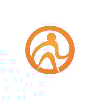 Human character logo sign vector