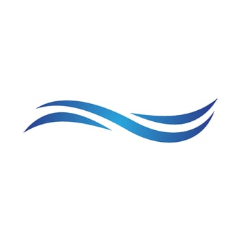 Water wave icon vector