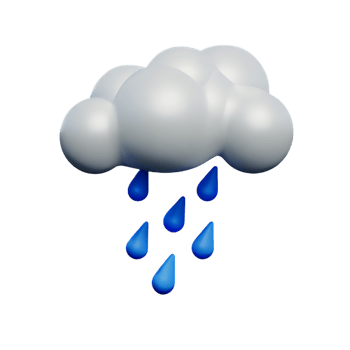 Rain 3d rendering icon illustration png