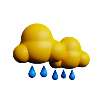 Rain 3d rendering icon illustration png