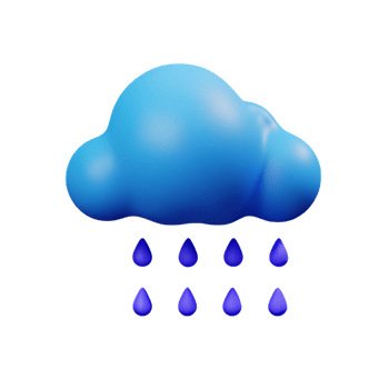 Rain 3d rendering icon illustration png