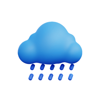 Rain 3d rendering icon illustration png