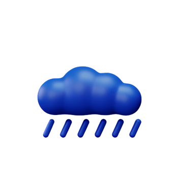 Rain 3d rendering icon illustration png