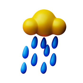 Rain 3d rendering icon illustration png