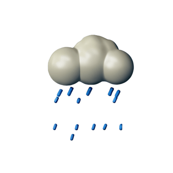 Rain 3d rendering icon illustration png