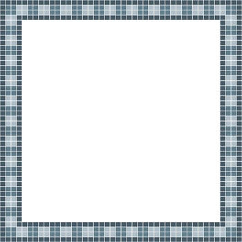 Grey tile frame, Mosaic tile frame or background, Tile background, Seamless pattern, Mosaic seamless pattern, Mosaic tiles texture or background. Bathroom wall tiles, swimming pool tiles. vector