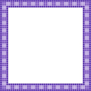 Purple tile frame, Mosaic tile frame or background, Tile background, Seamless pattern, Mosaic seamless pattern, Mosaic tiles texture or background. Bathroom wall tiles, swimming pool tiles. vector