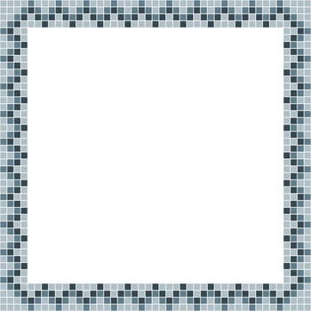 Grey tile frame, Mosaic tile frame or background, Tile background, Seamless pattern, Mosaic seamless pattern, Mosaic tiles texture or background. Bathroom wall tiles, swimming pool tiles. vector