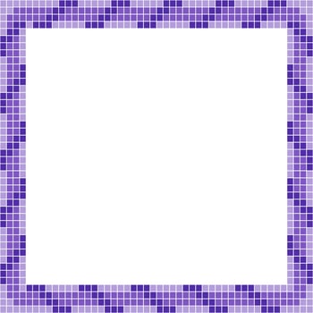 Purple tile frame, Mosaic tile frame or background, Tile background, Seamless pattern, Mosaic seamless pattern, Mosaic tiles texture or background. Bathroom wall tiles, swimming pool tiles. vector