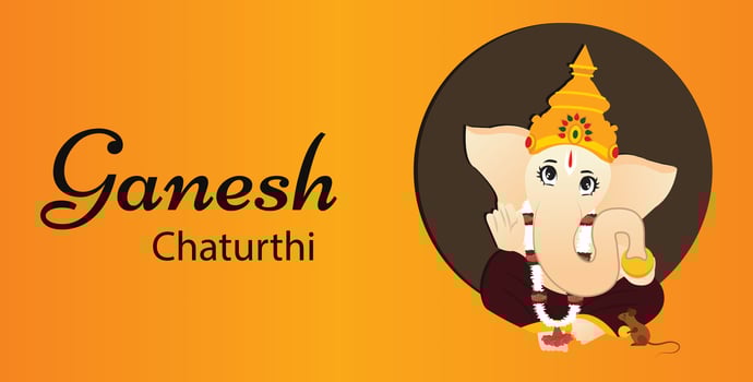 Happy Ganesh Chaturthi Indian Hindu Festival Vector Celebration