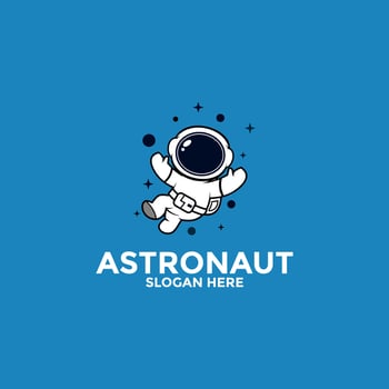 astronaut vector logo icon, Illustration astronaut or space logo design template