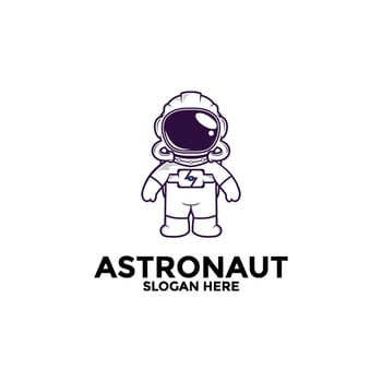 astronaut vector logo icon, Illustration astronaut or space logo design template