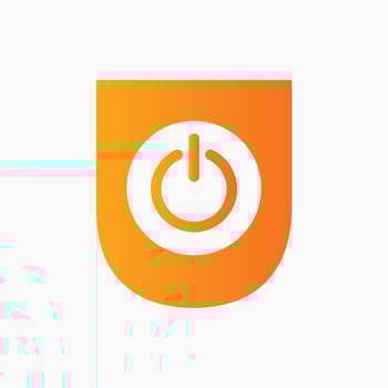 Letter U Power Logo Bolt Sign For Electronic Symbol vector