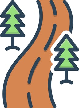 color icon for road vector