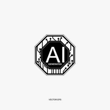 a black and white logo for ai vector