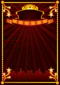 Design of poster for cinema premiere or festival vector