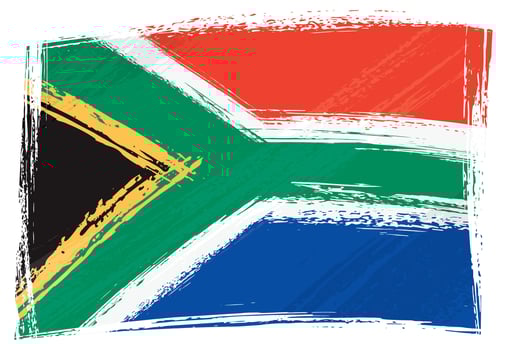 Grunge South Africa flag vector