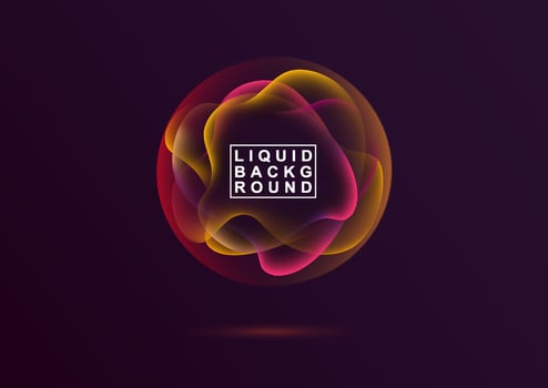 Gradient neon color sphere. Round holographic gradients. Glowing bright liquid gradient shape. Curved line for banner and flyer, social media. Vector twirl.