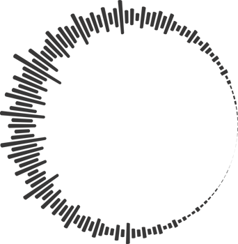 Circle sound wave. Audio music equalizer. Round circular icon. Spectrum radial pattern and frequency frame png