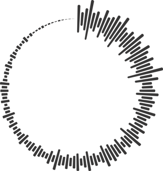 Circle sound wave. Audio music equalizer. Round circular icon. Spectrum radial pattern and frequency frame png