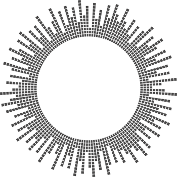Circle sound wave. Audio music equalizer. Round circular icon. Spectrum radial pattern and frequency frame. png