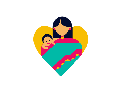 An Icon of a Mother with her Child png