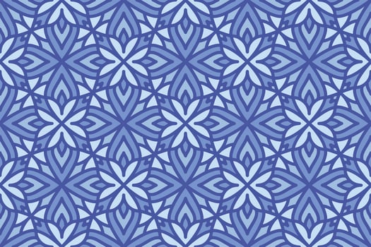 Ethnic Floral Seamless Pattern With Mandalas vector