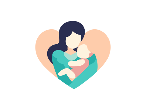 An Icon of a Mother witha Baby png