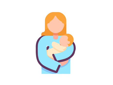 An Icon of a Mother with her Baby png