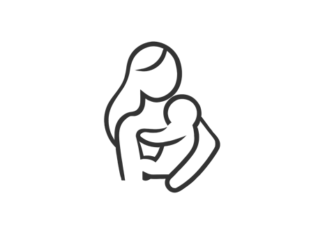 An Icon of a Mother with her Baby png
