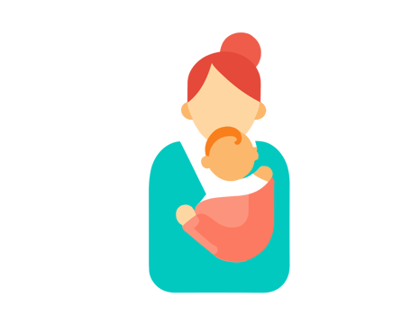 An Icon of a Mother Holding her Baby png