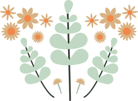 natural floral ornament png