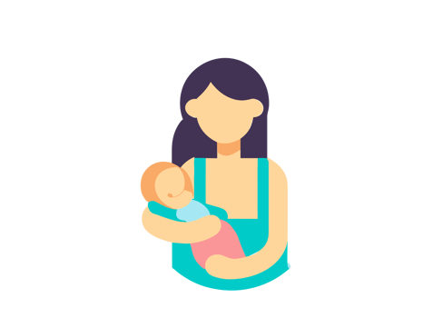 An Icon of a Mother and a Baby png