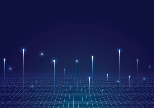 Blue gradient technology network futuristic background vector
