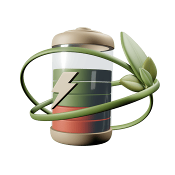 Eco Battery 3D Icon png