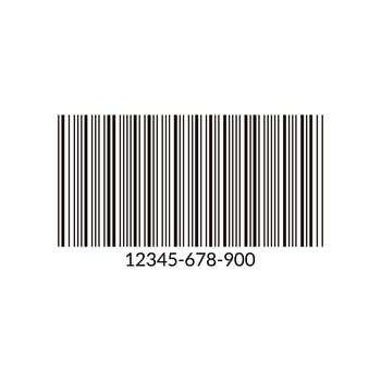 Bar code icon, realistic barcode vector