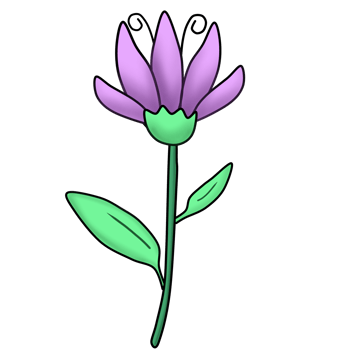illustration of purple flower png